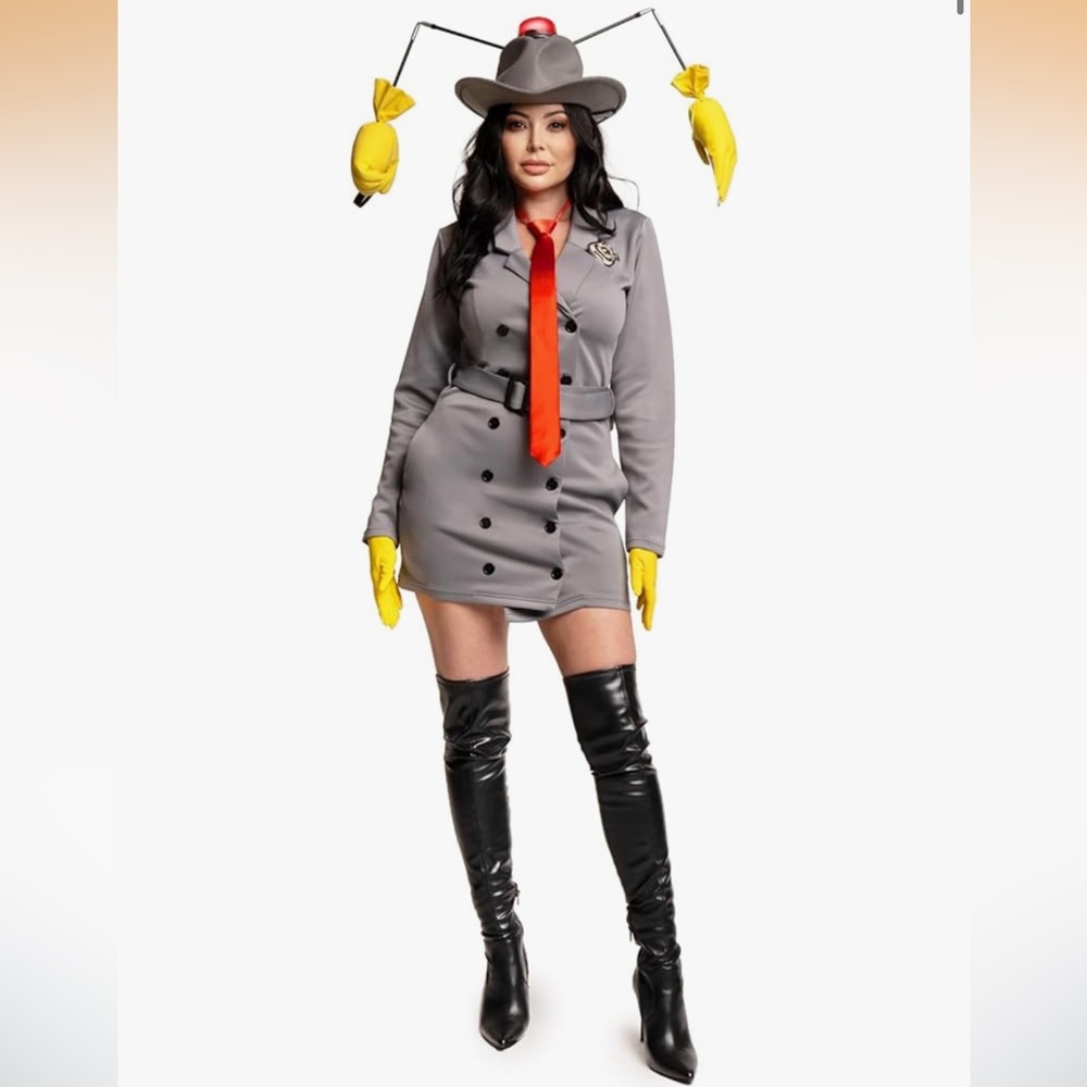 Tipsy Elves Detective Inspector Gadget Costume Dress Set S NWOT*READ DESCRIPTION